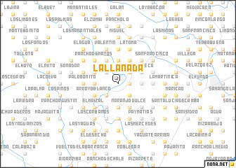 map of La Llanada