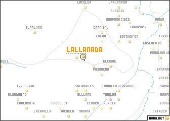 map of La Llanada