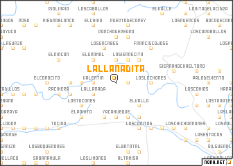 map of La Llanadita