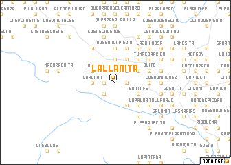 map of La Llanita