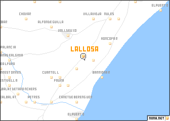 map of La Llosa