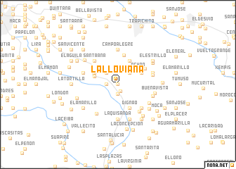 map of La Lloviana