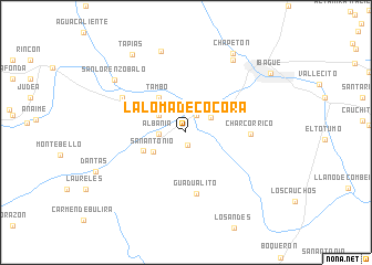 map of La Loma de Cocora