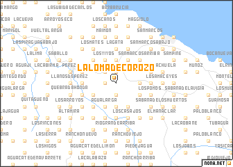 map of La Loma de Corozo