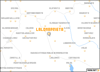 map of La Loma Prieta