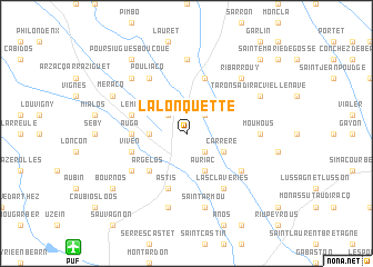 map of Lalonquette