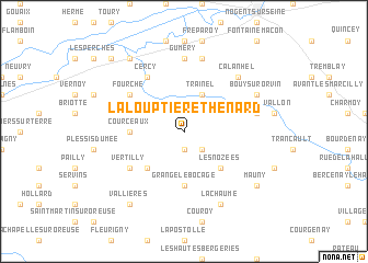 map of La Louptière-Thénard