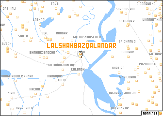 map of Lāl Shāhbāz Qalandar