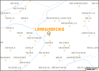 map of Lama di Monchio