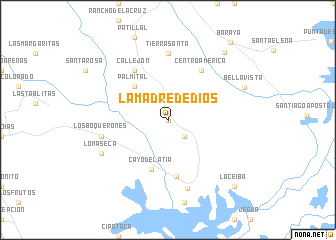 map of La Madre de Dios