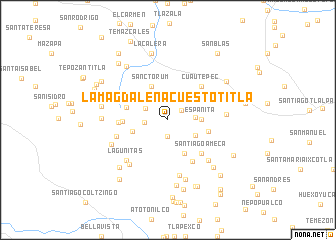 map of La Magdalena Cuestotitla