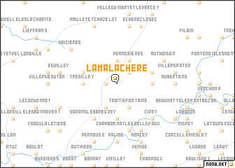 map of La Malachère