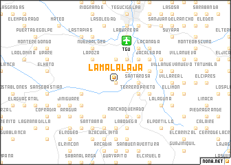 map of La Mala Laja