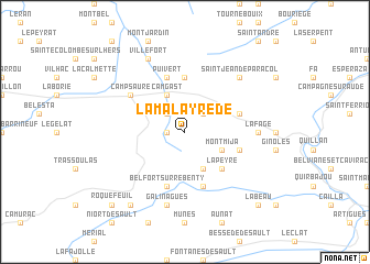 map of La Malayrède