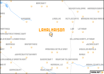 map of La Malmaison