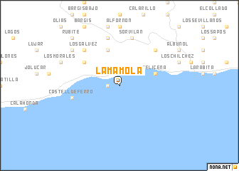 map of La Mamola