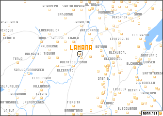 map of La Mana