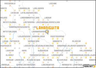map of La Manigüita