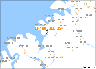 map of La Mano de Dios