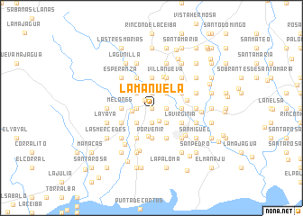 map of La Manuela