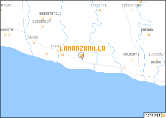map of La Manzanilla