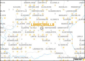 map of La Manzanilla