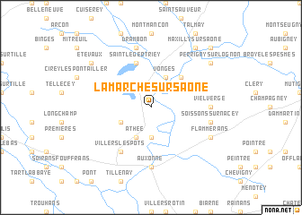 map of Lamarche-sur-Saône