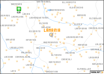 map of La María