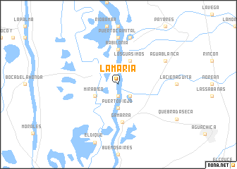 map of La María