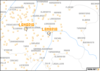 map of La María