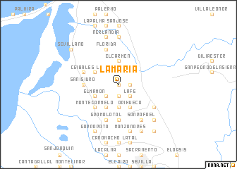 map of La María