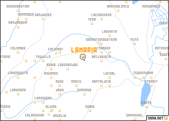 map of La María