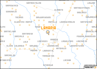 map of La María