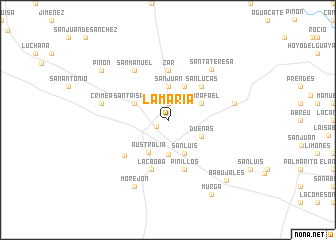 map of La María