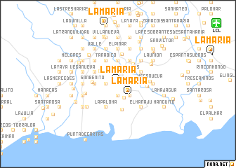 map of La María