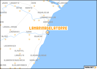 map of La Marina de la Torre