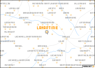 map of La Martinie