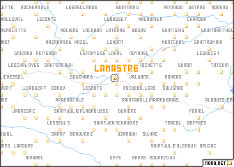 map of Lamastre