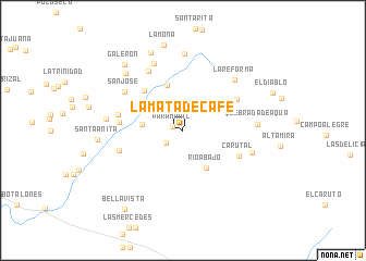 map of La Mata de Cafe