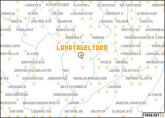 map of La Mata del Toro