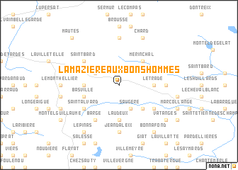 map of La Mazière-aux-Bons-Hommes
