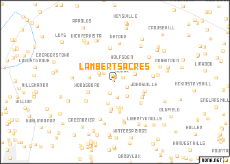 map of Lamberts Acres