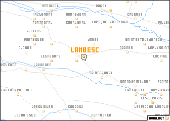 map of Lambesc