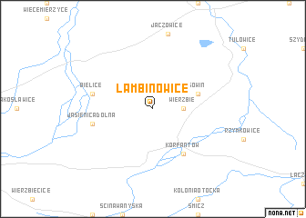 map of Łambinowice