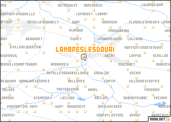 map of Lambres-lès-Douai