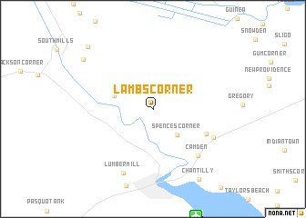 map of Lambs Corner