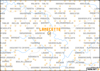 map of La Mécette