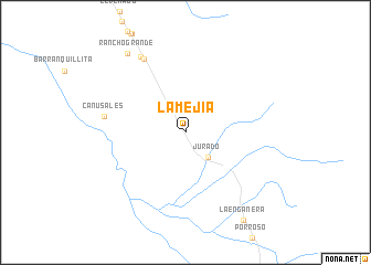 map of La Mejia