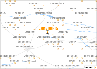 map of La Mennais