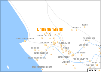 map of La Mensajera